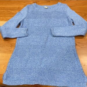 Talbots M tunic sweater in sky blue, 100% cotton, barely worn, great condition